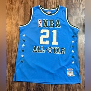 Mitchell & Ness Authentic 2003 Throwback Jersey Allstar #21 Garnett sz 56